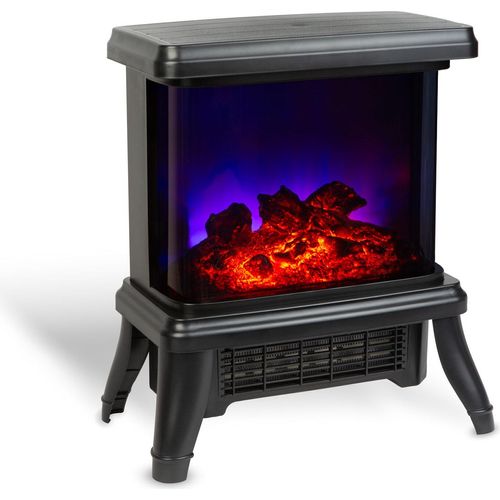 Bewello – Elektrischer Kamin – Mit Heizung – Dekorativer Kamin – Elektroherd – Freistehend – Schwarz – 180° – 1500 W – BW2106