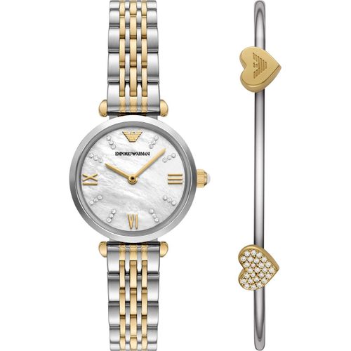 UHR Emporio Armani Damen Silber-Gold Quarz