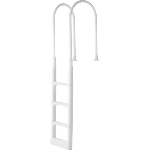 VEVOR Poolleiter, 4-stufige Treppe mit Doppelhandlauf, Pool Einstieg, 136 kg Tragkraft, für 122–137 cm große eingebaute und oberirdische Pools auf jeder Deckoberfläche im Innen- und Außenbereich