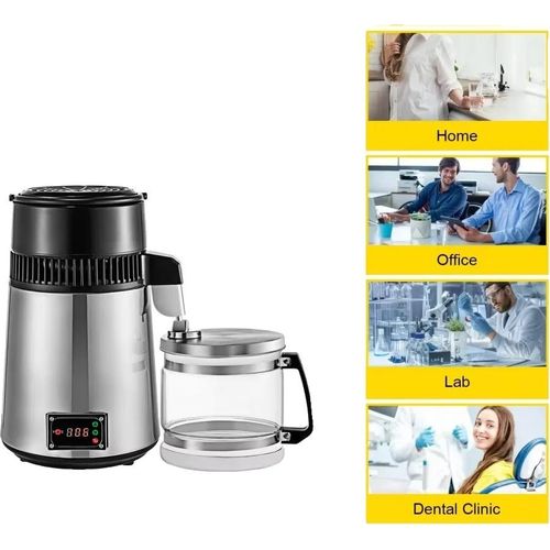 Wasserdestillator, 4L Kapazität, 750W Leistung, Silber