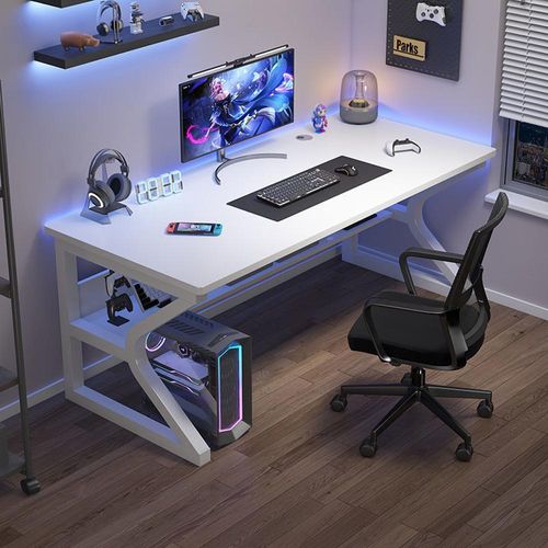 Computertisch Einfacher Schreibtisch Lernschreibtisch Rechteckiger Schreibtisch Büroschreibtisch Weiß 120*60*75cm /YDB12/