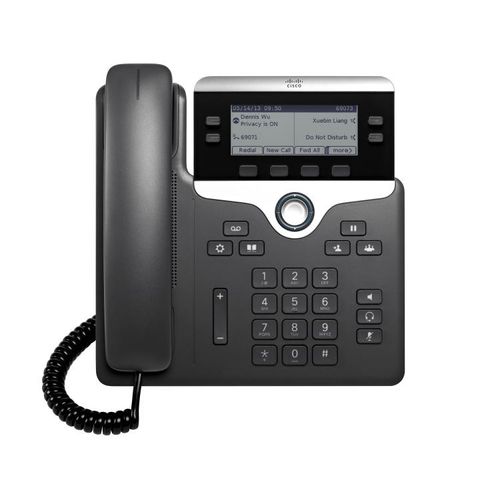 Cisco IP-Telefon 7821 2 Leitungen PoE Schwarz Silber - Wandmontierbar und Freisprecheinrichtung