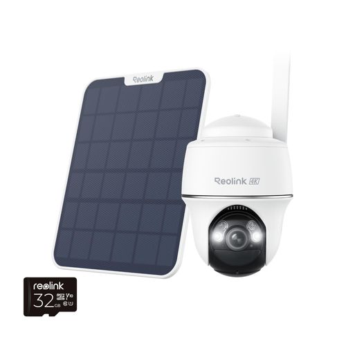 Reolink Go PT Ultra+Solarpanel, 4K 8MP 4G LTE PT Akku Überwachungskamera Außen, 360° Ansicht, Intelligente Erkennung, Farbnachtsicht, mit 32GB microSD