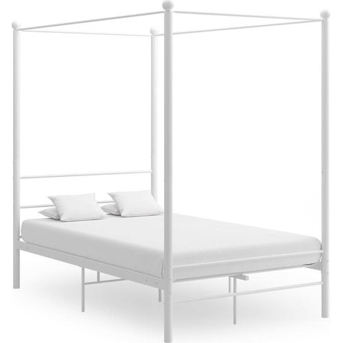 Himmelbett Weiß Metall 120x200 cm , Klassische Betten Design 2024