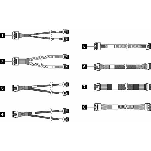 Lenovo HBA/RAID-Adapterkabel für ThinkSystem 8x 2,5