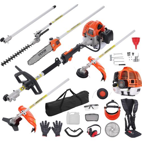 6-in-1 Heckentrimmer Benzin-Heckenschere 43CC Langstielheckenschere 1,15L