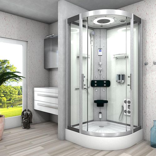 Dampfdusche Dusche Duschkabine D58-20T2 Duschtempel Sauna 100x100 cm