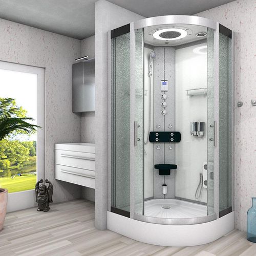 Dampfdusche Dusche Duschkabine D58-20M3 Duschtempel Sauna 100x100 cm