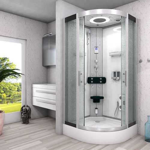 Dampfdusche Dusche Duschkabine D58-20M2-EC Duschtempel Sauna 100x100 cm