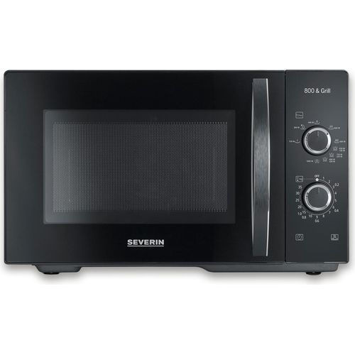 Mikrowelle Grill 2in1 SEVERIN 25 Liter MW 7785 ca. 800 W Timer MW 7785 aus Edelstahl, schwarz Mikrowelle Mikrowelle Mit Grill Grillofen Mikrowellengerät