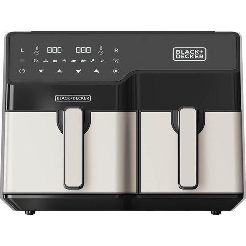 Black & Decker BXAF9000E, Heißluftfritteuse, 9 l, 80 °C, 200 °C, 60 min, Doppel