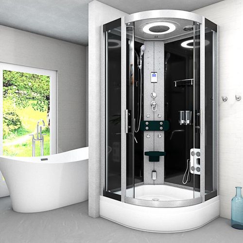 Dampfdusche Dusche Duschkabine D58-63T2-EC Duschtempel Sauna 100x100 cm