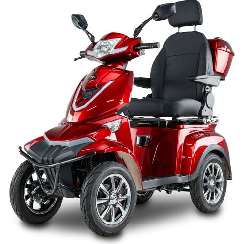 Seniorenmobil Elektromobil Senioren Roller BILI BIKE SHINO QUADRO G4 GEL mit Straßenzulassung, Vierrad, 1000 W, 60V 20Ah, 25 km/h, Rot