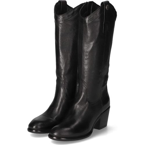 Mjus Damen Stiefel/Westernstiefel NERO TAMPA Schwarz Glattleder Größe: 36