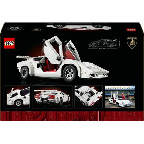 LEGO Icons Lamborghini Countach 5000 Quattrovalvole, Modellauto, Geschenk für Erwachsene, Bauset zum Sammeln, Sammlerstück Modell mit Scherentüren, Kofferraum, Motorhaube und V12-Motor 10337