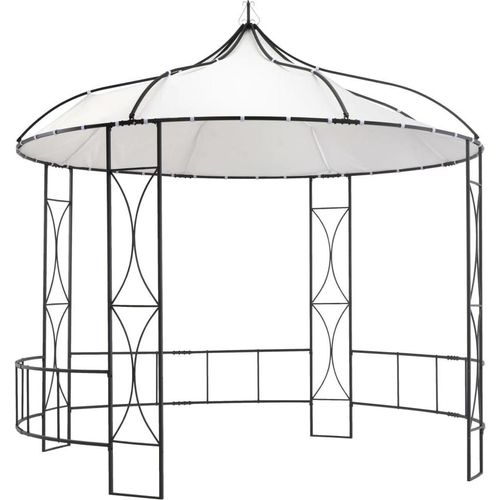 Pavillon 300 x 290 cm Weiß Rund