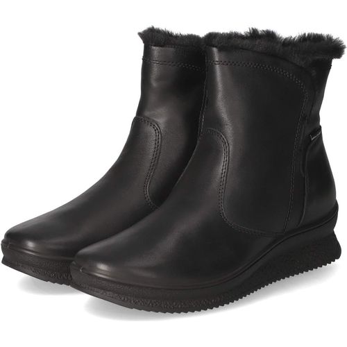 Beliana Damen Winterstiefeletten Schwarz Glattleder Größe: 38