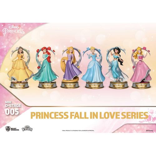 Beast Kingdom Toys Disney Mini-diorama Bühnenstatuen Prinzessin Verliebt Sich Serie Sortiert 12 Cm 6 Einheiten One Size