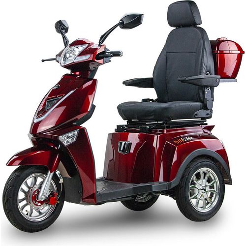 Seniorenmobil Elektromobil Senioren Elektroller BILI BIKE SHINO G4 GEL mit Straßenzulassung, Dreirad, TRIKE, 1000 W, 60V 20Ah, 25 km/h, Rot