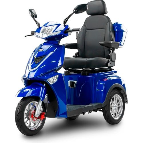 Seniorenmobil Elektromobil Senioren Elektroller BILI BIKE SHINO G4 mit Straßenzulassung, Dreirad, TRIKE, 1000 W, 60V 20Ah Lithium Akku, 25 km/h, Blau