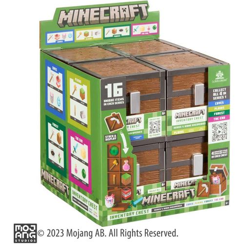 Noble Collection Minecraft Beutekiste Mit Sortierter Figur 8 Einheiten One Size
