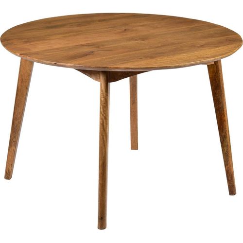Tisch Elias 120x120x76 cm Mangoholz Natur.
