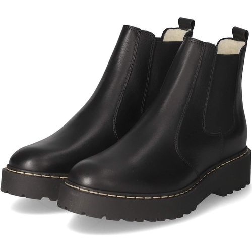 Kaerlek Damen Winterstiefeletten/ Chelsea Boots Schwarz Glattleder Größe: 37