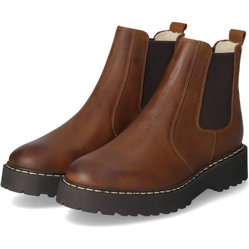 Kaerlek Damen Winterstiefeletten/ Chelsea Boots Braun Glattleder Größe: 37