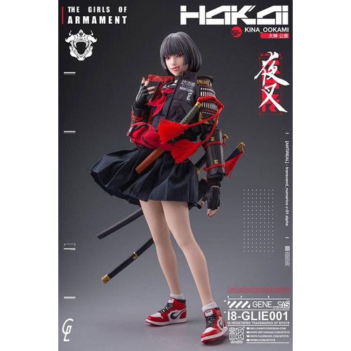 I8 Toys Originalcharakter I8toys X Gharliera Action 1/6 Die Mädchen Der Bewaffnung Kina Ookami Figur 28 Cm One Size