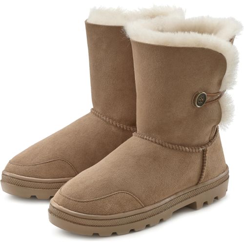LASCANA Winterstiefel camelfarben Größe 39