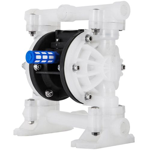 VEVOR Doppelmembranpumpe mit Druckluftantrieb – 7 GPM, 100 PSI, Polypropylen-Membranpumpe mit 1/2