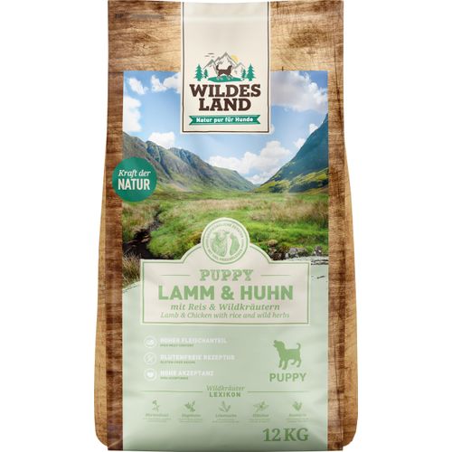 Wildes Land Puppy Lamm und Huhn mit Reis 12 Kg Hundefutter