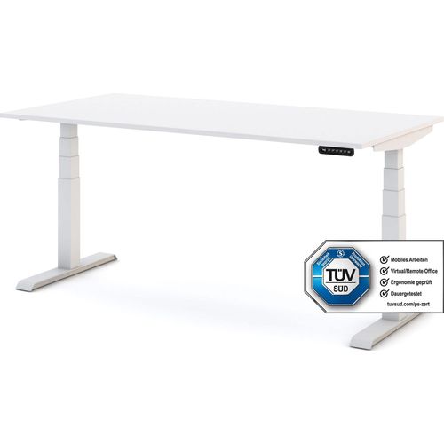 ASSMANN Elektrisch höhenverstellbarer Kinderschreibtisch JUNIOR Weiß, 120x80cm, Memoryfunktion, Kollisionsschutz, 2-fach-Motorik