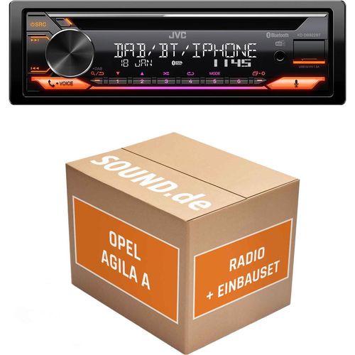 Autoradio Einbaupaket KD-DB922BT passend für Opel Agila A mit Multifunktionslenkrad | Bluetooth Telefonieren Audiostreaming