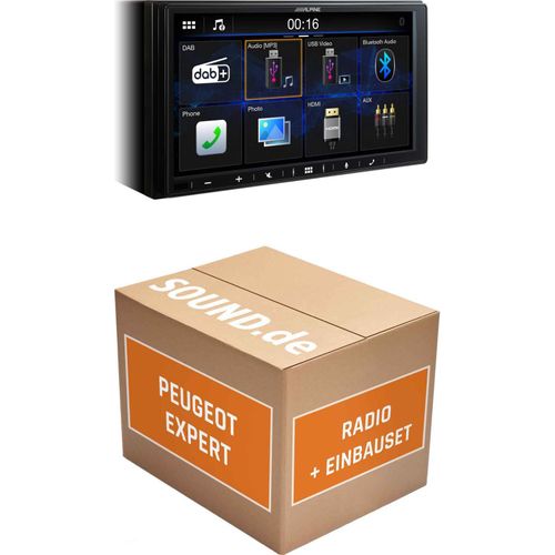 Autoradio Alpine ILX-W690D passend für Peugeot Expert 2 + RD4 | Apple CarPlay Android Auto Bluetooth zum Telefonieren
