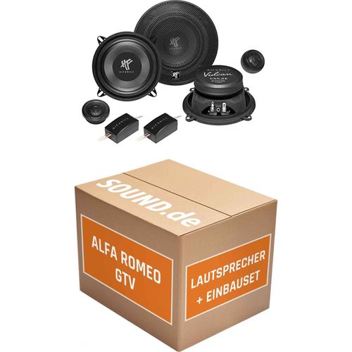 Lautsprecher Boxen Einbaupaket vorne Hifonics VX5.2E passend für Alfa Romeo GTV 916 bis 2003 | 2x Tief-Mitteltöner 2x Hochtöner 2x Frequenzweiche
