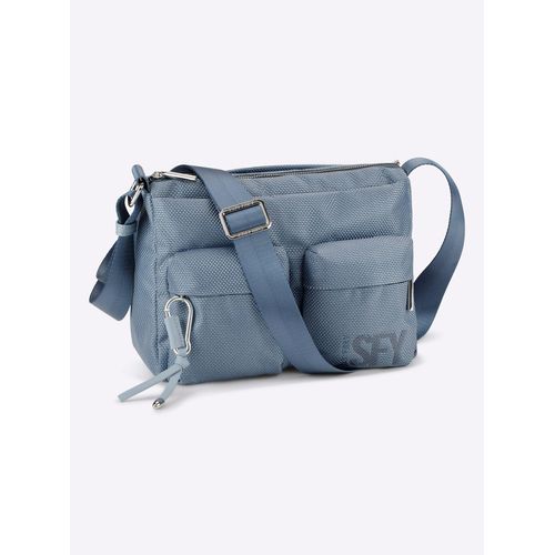Handtasche HEINE, Damen, Gr. B/H/T: 29cm x 18cm x 13cm, blau (bleu), Kunstfaser, Metall, Polyamid, unifarben, Taschen