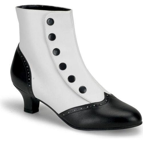 FLORA-1023 Damen Booties von Bordello, Weiß-Schwarz EU 36, US 6 Image