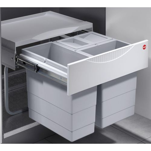 Hailo Mülleimer Küche, Einbau ab 50cm Schrank, 3-fach Abfalleimer