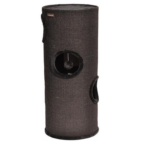 nanook Kratztonne / Spieltonne Oskar schwarz - schwarzer Plüsch 100 x 37 cm