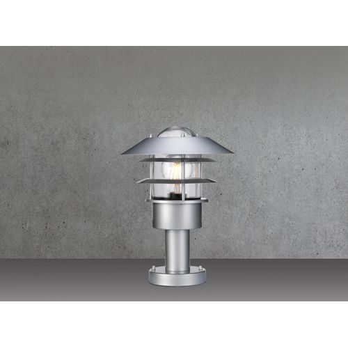 Sockellampen moderne Außenleuchten Terrassenbeleuchtung Gartenbeleuchtung Silber
