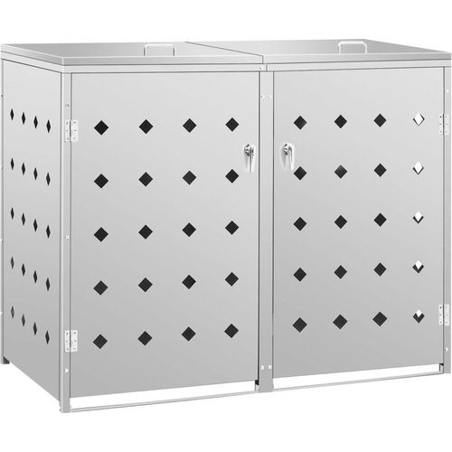 Mülltonnenbox für 2 Tonnen 240 L Edelstahl