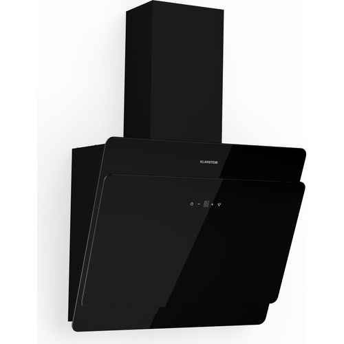 Klarstein Dunstabzugshaube, Abzugshaube Kopffrei, Leiser Dunstabzug, Dunstabzugshaube mit Filter, Wandhaube mit 3 Stufen, Dunstabzugshaube Abluft, Dunstabzugshaube 60 cm, 350 m³/h, 68 Watt, Schwarz