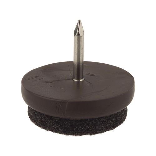 DRANSFELD, Gleiter rund, Durchmesser 28mm zum Einschlagen Kunststoff braun (14.280-807)