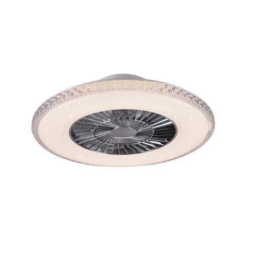 LED Deckenventilator HARSTAD Chrom Ø 60cm - R62412106