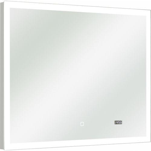 LED Badspiegel mit Uhr pelipal Filo Rustico 70x90 cm IP44