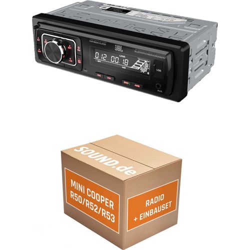 Autoradio Einbaupaket JBL Celebrity 150 passend für Mini Cooper R50/R52/R53 + Multifunktionslenkrad | Bluetooth USB