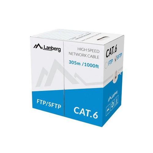 Lanberg LCS6-11CU-0305-S Netzwerkkabel Grau 305 m Cat6 SF/UTP (S-FTP) (LCS6-11CU-0305-S)