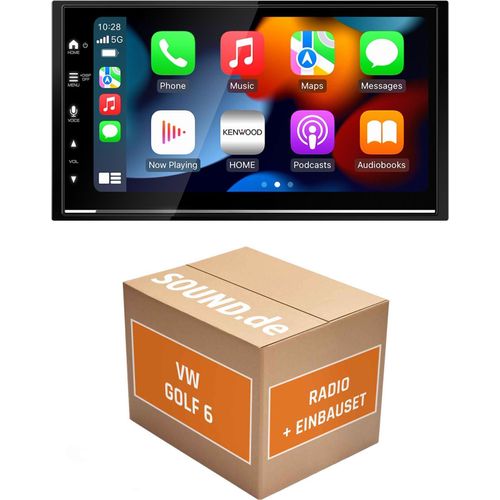 Autoradio Einbaupaket Kenwood DMX7722DABS passend für Golf VI + Rückfahrkamera, bewegliche Linien | (Wireless) Apple CarPlay (Wireless) Android Auto