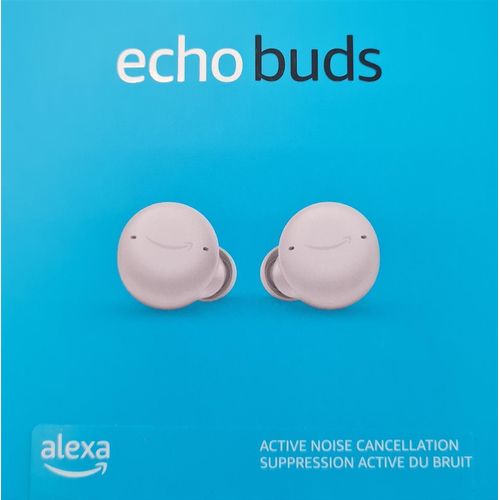 Amazon Echo Buds (2. Gen) mit kabelgebundenem Ladeetui weiß
